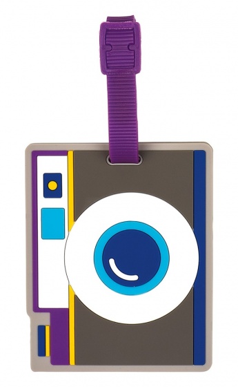 silicone case label Camera junior 9 x 7.5 cm gray