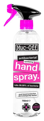 Muc-Off dezinfekcia v spreji na ruky 750 ml 80% alkohol transparentný