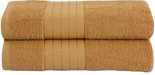 Muller Textiles osuška 70 x 140 cm bavlna okrová 2 kusy