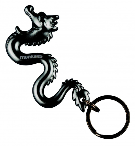 bottle opener 3D Dragon black steel 7 cm