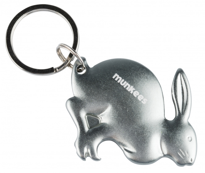 bottle opener 3D Rabbit grey steel 5 cm