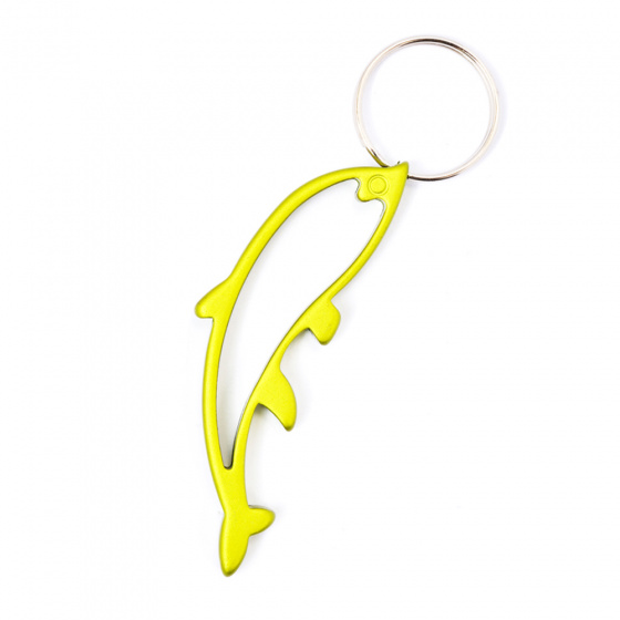 bottle opener Dolphin green steel 7,5 cm