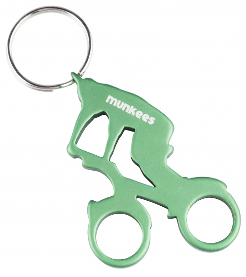 bottle opener Cyclist green steel 6,6 cm