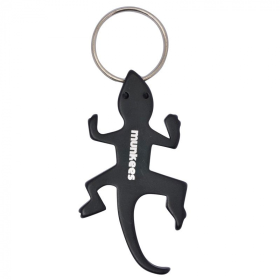 bottle opener Lizard black steel 6,6 cm
