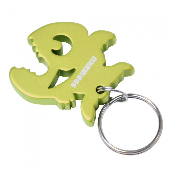 bottle opener Piranha green steel 3,9 cm
