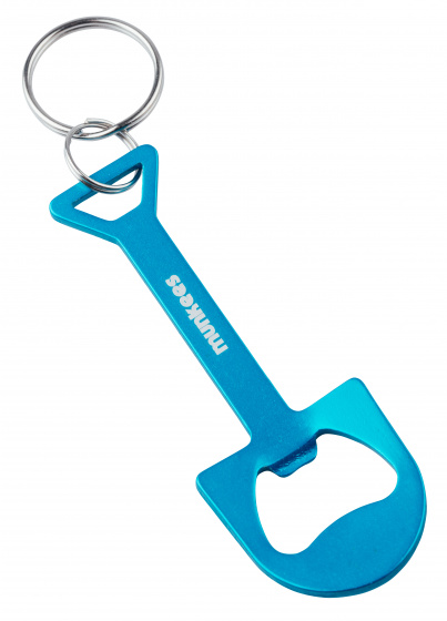 bottle opener Scoop blue steel 8,9 cm