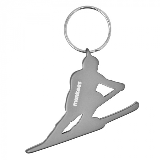 bottle opener Skier 4,1 cm steel grey