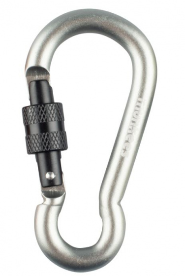 carabiner Pear-Shape screw cap 7 x 70 mm grey