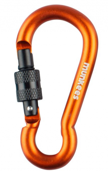 carabiner Pear-Shape screw fastener 7 x 70 mm orange