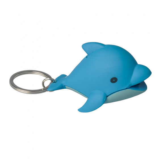 Munkees sleutelhanger dolfijn met lampje blauw junior 5,8 cm