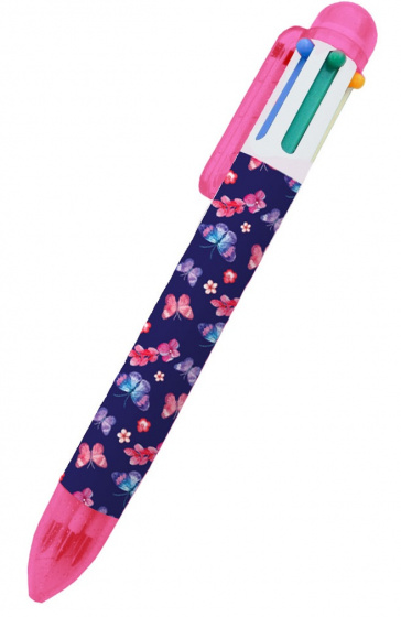 Must balpen butterfly 6 kleuren meisjes 15 cm 0,7 mm paars