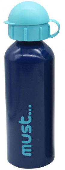 drinking bottle 500 ml 6,5 x 21 cm aluminium blue/light blue