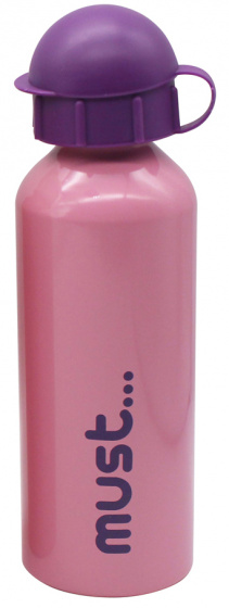 drinking bottle 500 ml 6,5 x 21 cm aluminium pink/purple