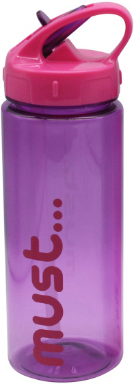 drinking bottle 500 ml 6,5 x 21,5 cm purple/pink