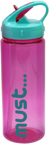 drinking bottle 500 ml 6,5 x 21,5 cm pink/blue