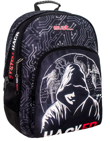 Must rugzak hacked 25 liter 33 x 46 cm polyester zwart