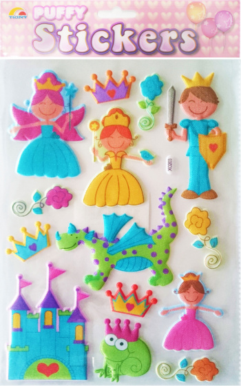 Must stickervel puffy prinses junior 19 x 27 cm 14 delig