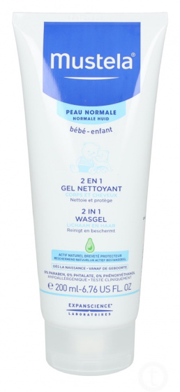 Mustela prací gél 2 v 1 junior 200 ml biely