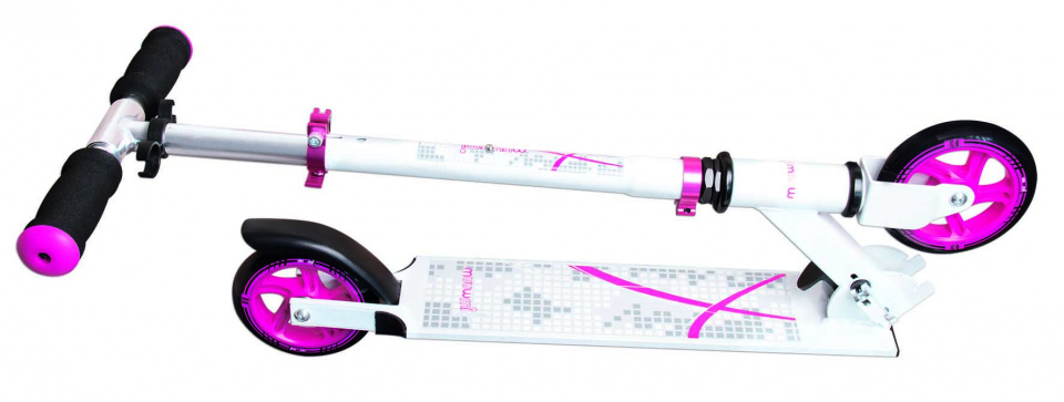 Muuwmi stuntstep junior voetrem roze/wit