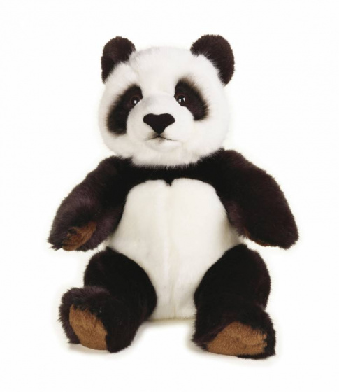 National Geographic knuffelpanda junior 26 cm pluche zwart/wit