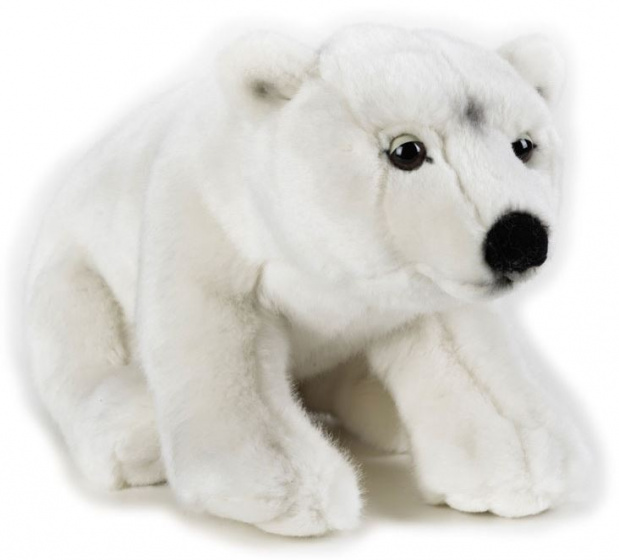 National Geographic knuffelijsbeer junior 35 cm pluche wit