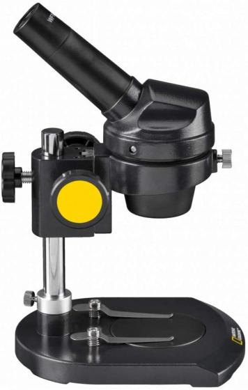 National Geographic mikroskop 25 cm oceľ čierna/žltá 3-diel