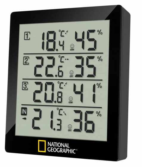 National Geographic meteostanica 11,9 x 10,4 cm čierna 4-diel