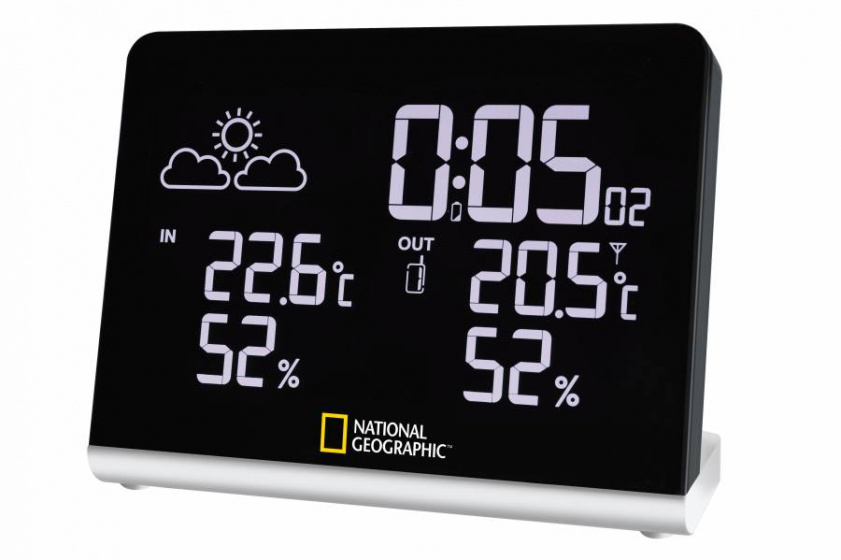 National Geographic meteostanica 14 x 10,5 cm čierna 3-diel