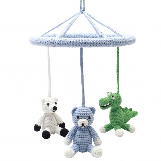 natureZOO mobilný ľadový medveď/krokodíl háčkovaný junior 24 cm