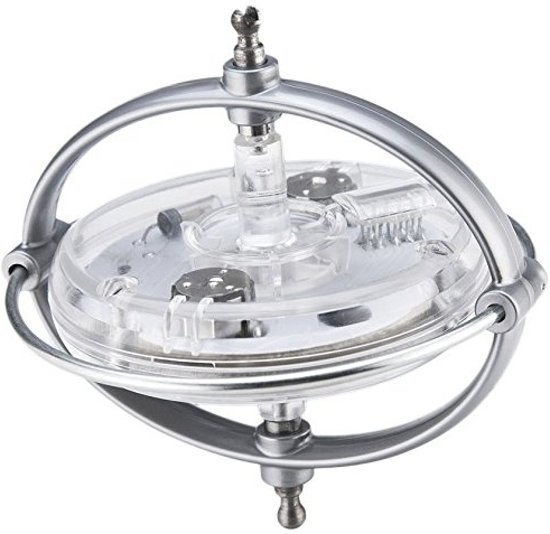 gyroscope UFO with light 7 x 8 cm blue
