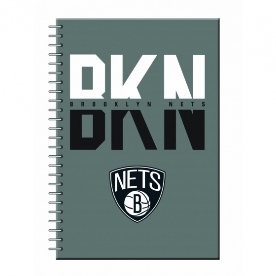 NBA notitieboek b5 spiral 70 pagina's 25 x 17 cm papier grijs