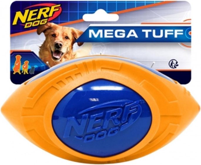 NERF loptička pre psa Megaton Football 18 cm modrá/žltá