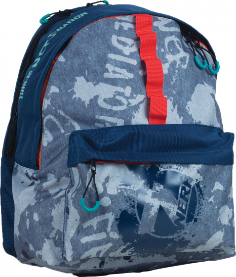 NERF batoh chlapčenský 42 x 32 x 20 cm textil modrá/červená