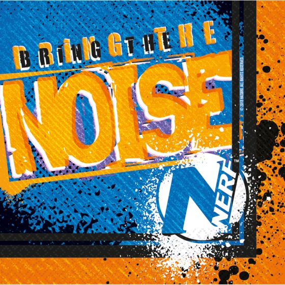 NERF obrúsky Z Bring the Noise16,5 cm modrá/oranžová 16 kusov