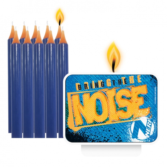 NERF narodeninové sviečky 8 cm oranžové/modré 11-dielne