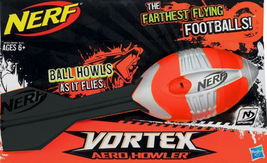 NERF vrhacia loptička Vortex Aero Howler 32 cm penová červená/čierna