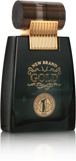 New Brand toaletná voda Gold pánska čierna/zlatá 100 ml