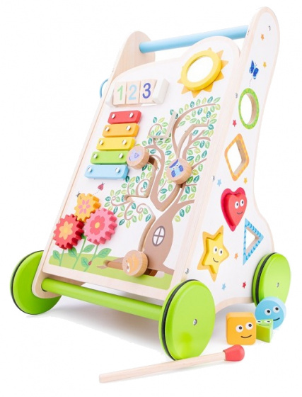 New Classic Toys Vozík na aktivity 32 x 32 x 49 cm drevo