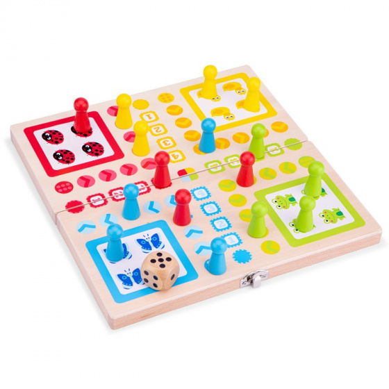 New Classic Toys ludo junior 26 cm hout 21 delig