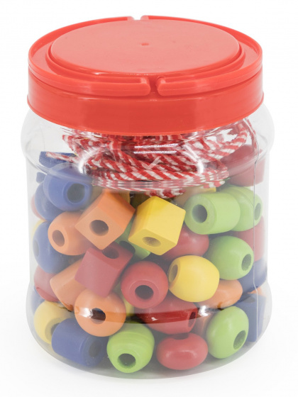 New Classic Toys rijgkralenset junior hout 96 delig
