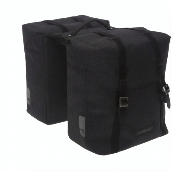 New Looxs dubbele fietstas mondi double racktime 25 liter zwart