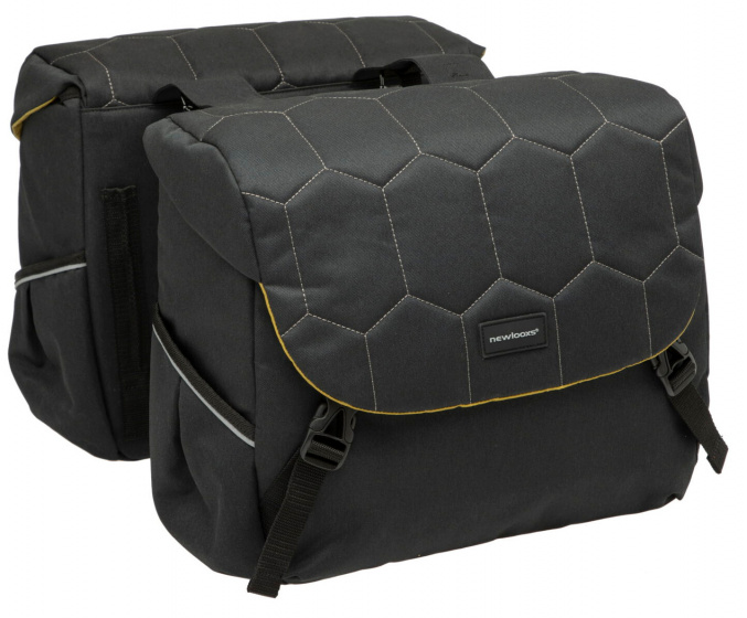 dubbele fietstas Mondi Joy Quilted 38 liter zwart