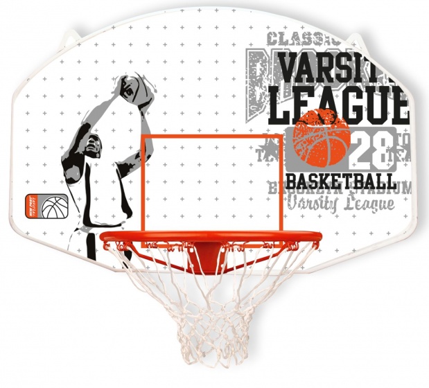 basketball ring with board 90 x 60 cm white / orange