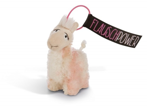 Nici knuffelhanger lama flokatina junior 12 cm polyester beige