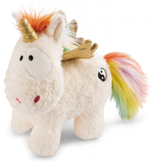 Nici knuffel unicorn yang 25 x 22 cm pluche/polyester wit