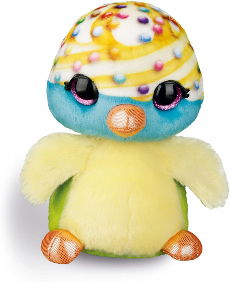 Nici knuffel vogel junior 22 cm pluche geel/blauw