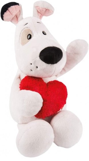 Nici plyšový psík Love junior 50 cm plyš/polyester biely