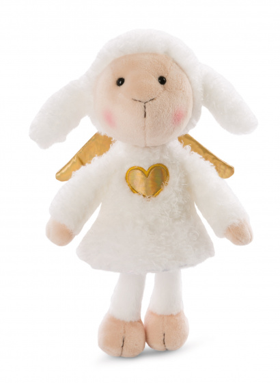 Nici knuffelschaap la la lammie junior 30 cm pluche wit/goud