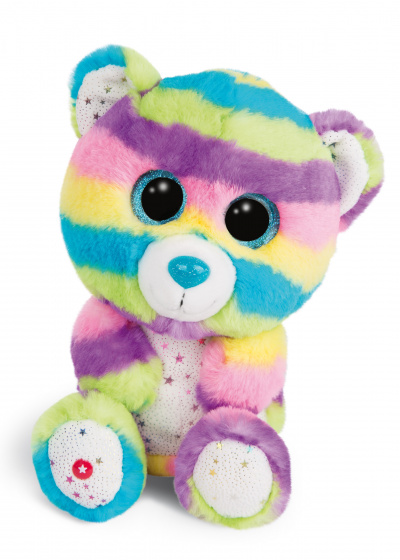 Nici knuffel glubschis beer junior 25 cm pluche turquoise