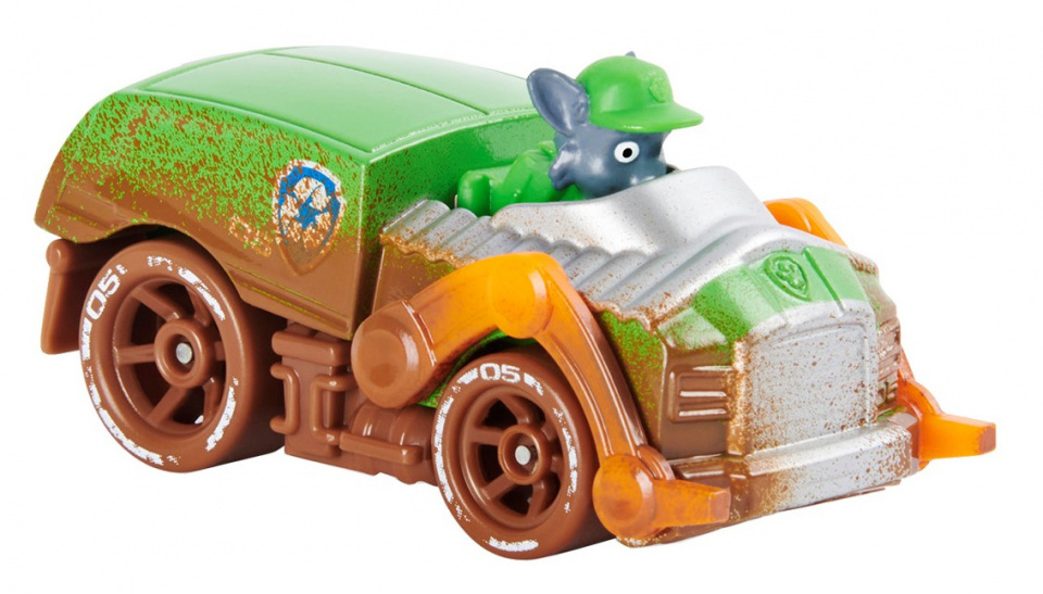 car Paw Patrol Rocky off-road mud steel green